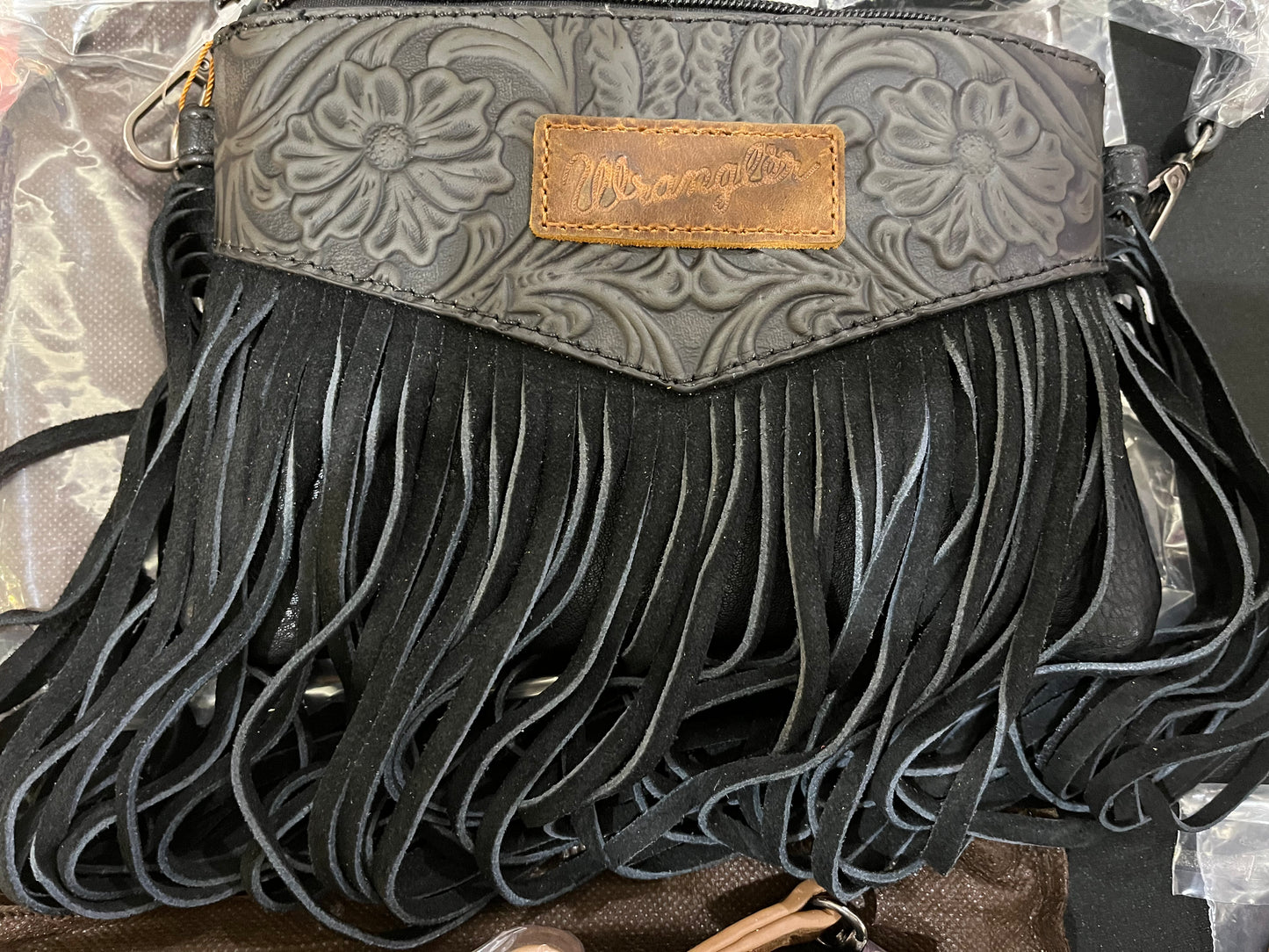 WRANGLER VINTAGE FLORAL FRINGE CROSSBODY