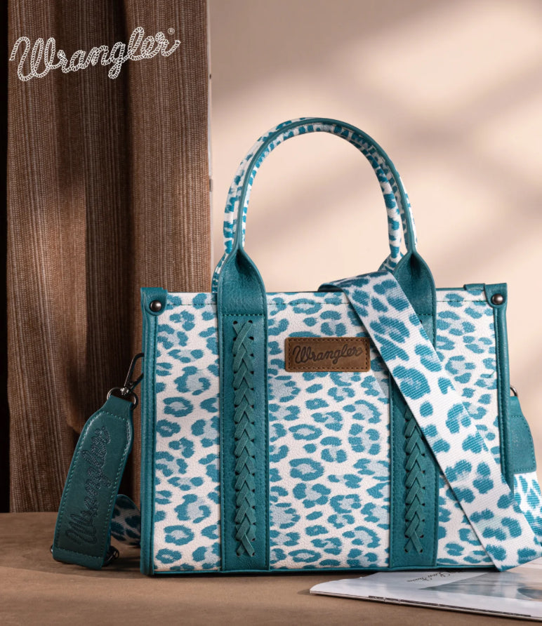 Wrangler Leopard Crossbody-Turquoise