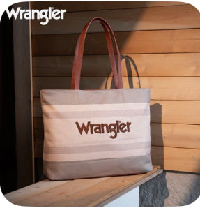 Wrangler Aztec Canvas Tote-Tan