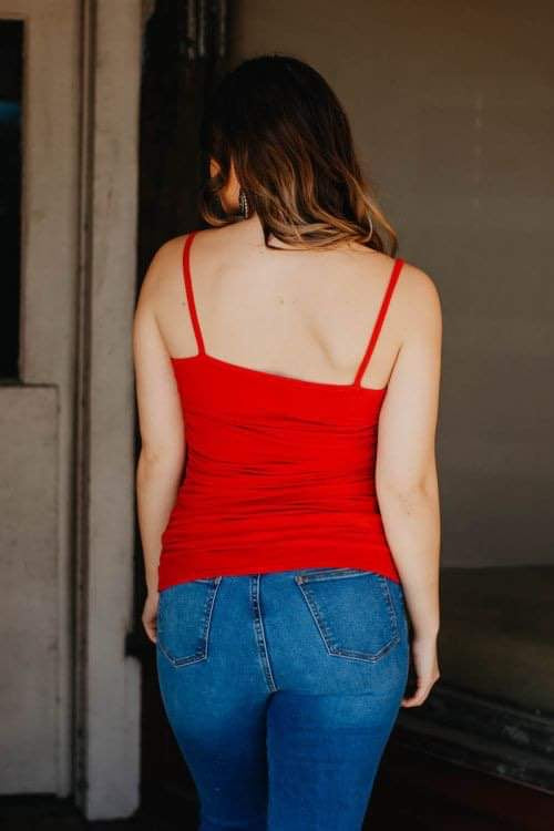 RED ASYMMETRICAL TANK