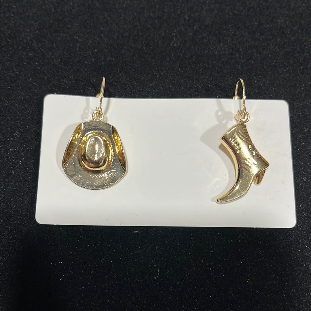 COWBOY HAT and BOOT EARRINGS