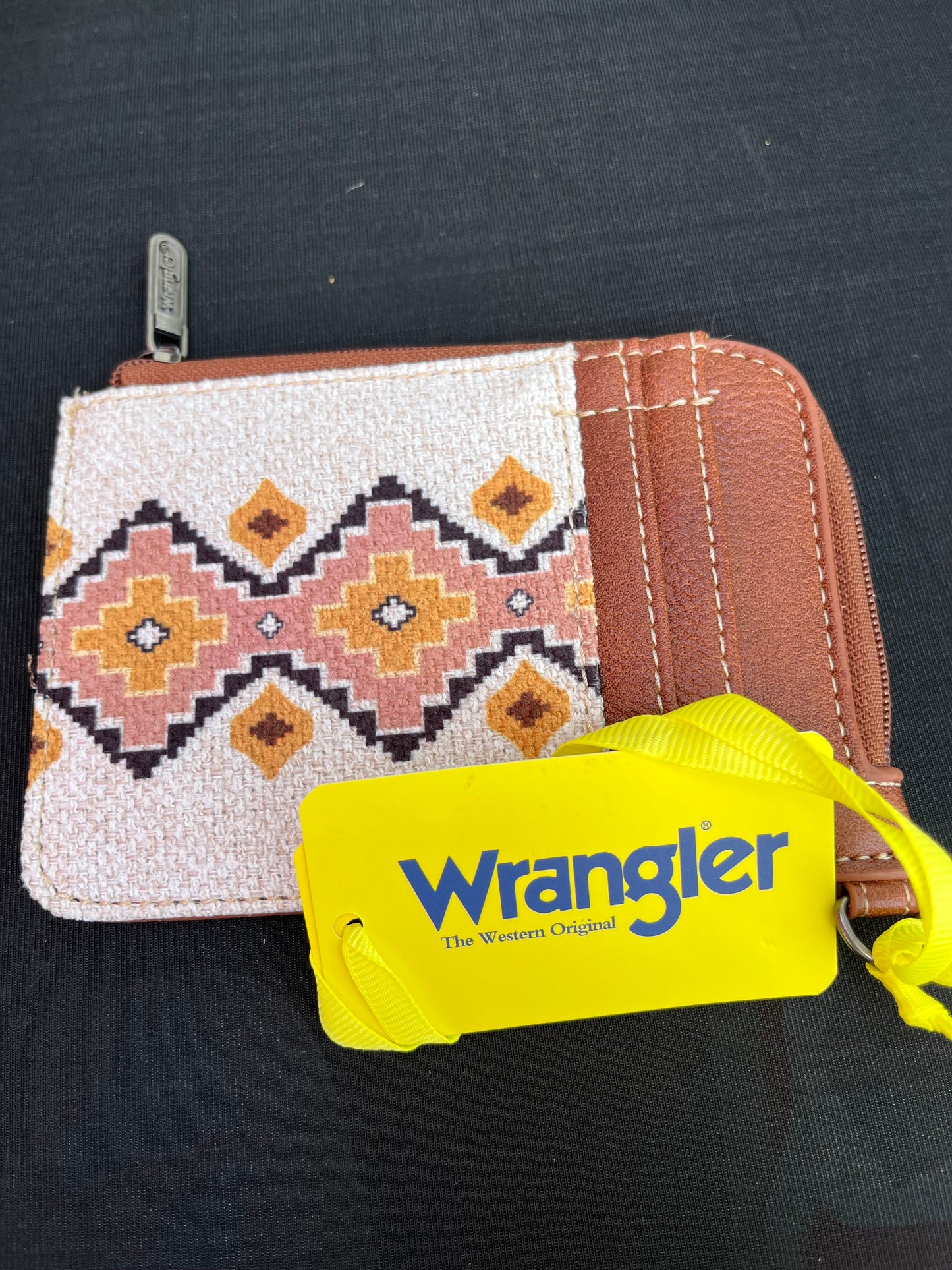 Wrangler Southwestern Print Card Case - Coffee