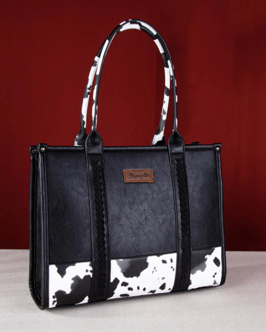 Wrangler Tote ~Cow Print