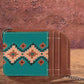 Wrangler Southwestern Print Card Case - Turquoise