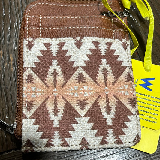 WRANGLER Southwestern Card Case~ light coffee