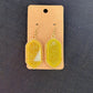 Yellow glitter earrings