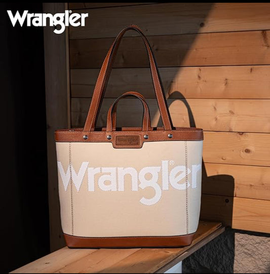 Wrangler Canvas Tote-Tan