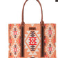 WRANGLER SOUTHWESTERN WIDE TOTE~Orange