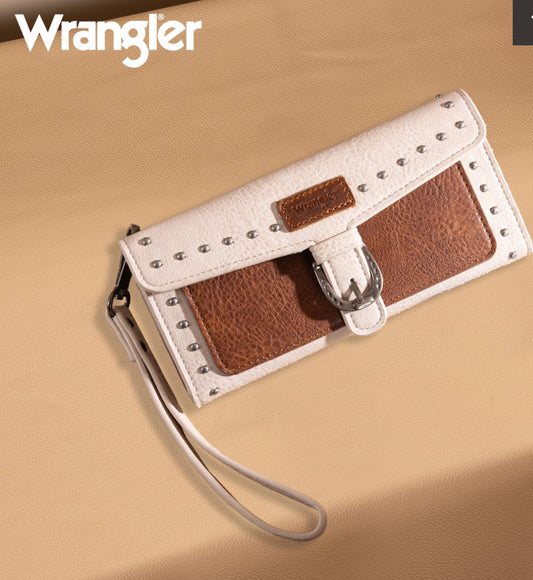 Wrangler Western Tri-fold Wallet/Wristlet With Detachable Credit Card Holder