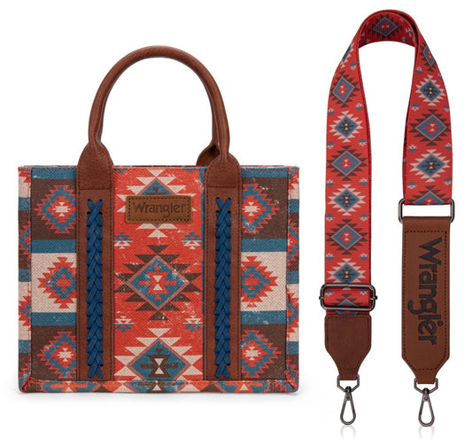 Wrangler Aztec Print Crossbody - Burgundy