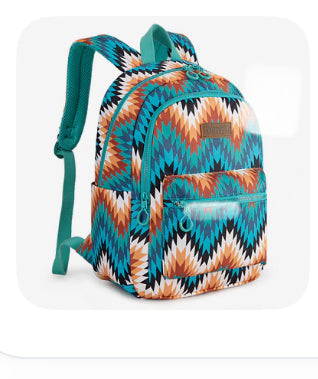 Wrangler Aztec Print Laptop Backpack -Turquoise