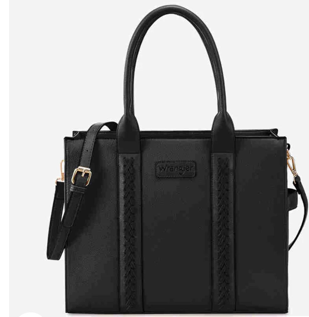 WRANGLER CARRY ALL TOTE/CROSSBODY~BLACK