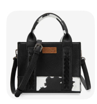 Wrangler Cow Print Mini Crossbody-Black