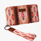 WRANGLER ALLOVER AZTEC DUAL SIDED PRINT CANVAS WALLET ~ Coral