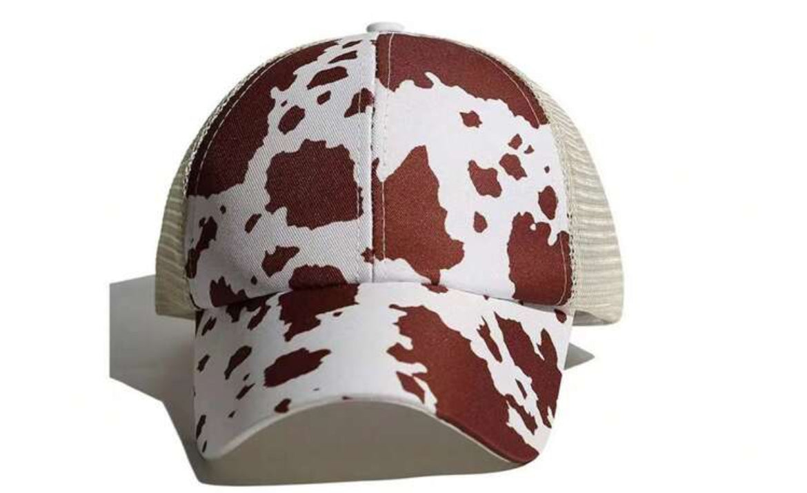 Cow Print Pony Cap