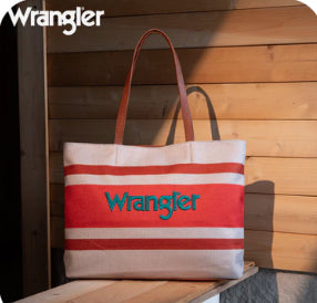 Wrangler Aztec Canvas Tote-Coral