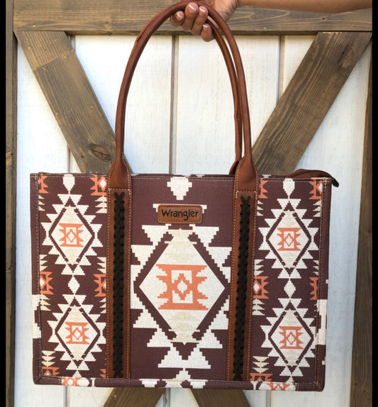 Wrangler Tote Aztec Dark Coffee