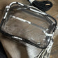 Black Cow Print Rectangle Clear Crossbody