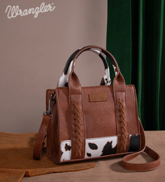 Wrangler Cow Print Mini Tote/Crossbody