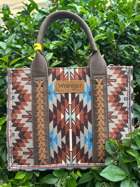 Wrangler Aztec Dual Print -Coffee/Blue