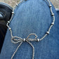 Bow necklace metal
