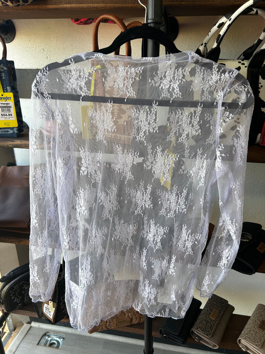 Lilac Lace Top