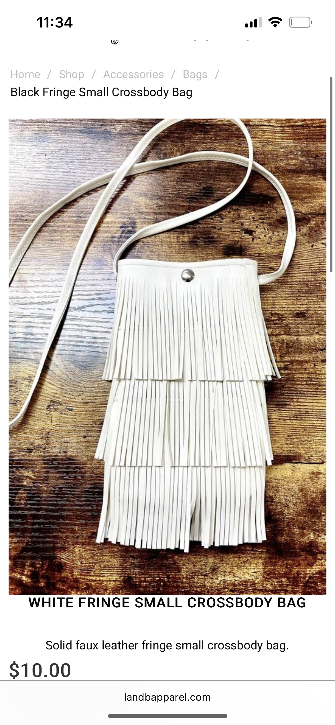 SMALL FRINGE CROSSBODY BAG