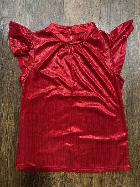 Butterfly Sleeve Metallic Tee