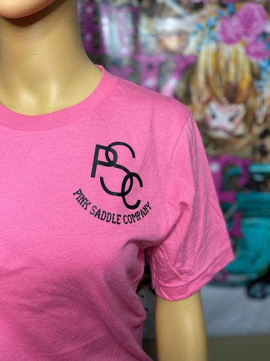 PSC Pink Tee with black lettering