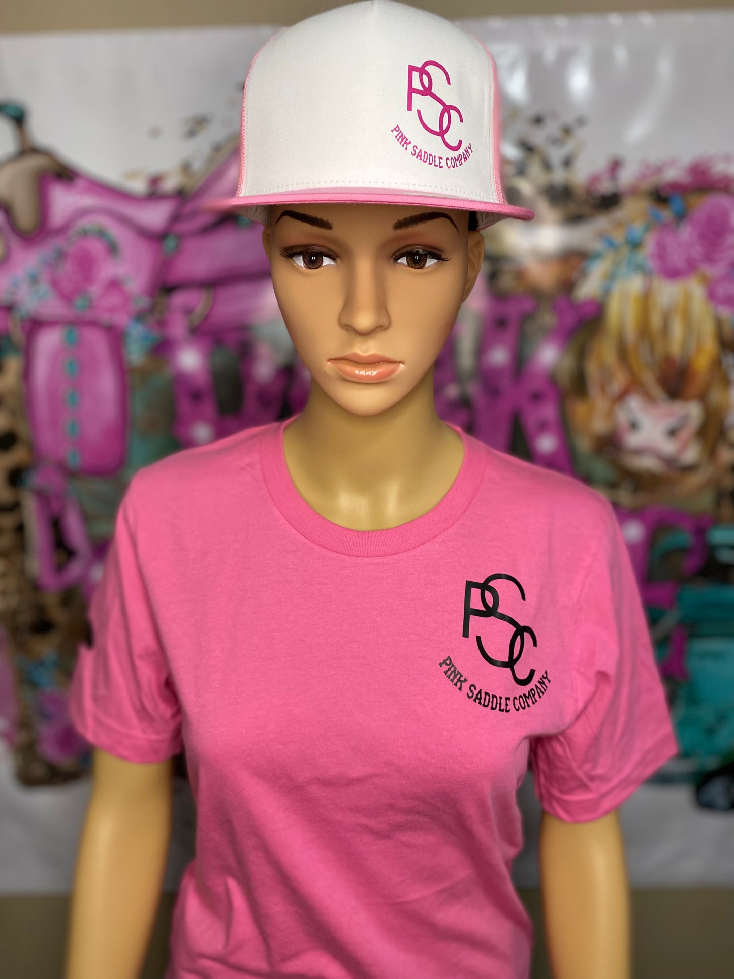 PSC Pink Tee with black lettering
