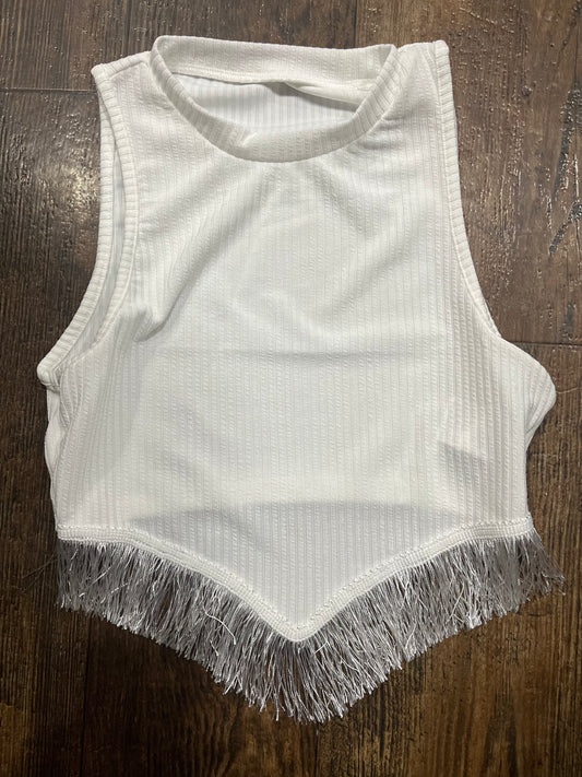 Fringe Trim Tank white