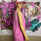 Pink Mineral Wash Fringe Top
