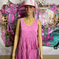 Pink Mineral Wash Fringe Top