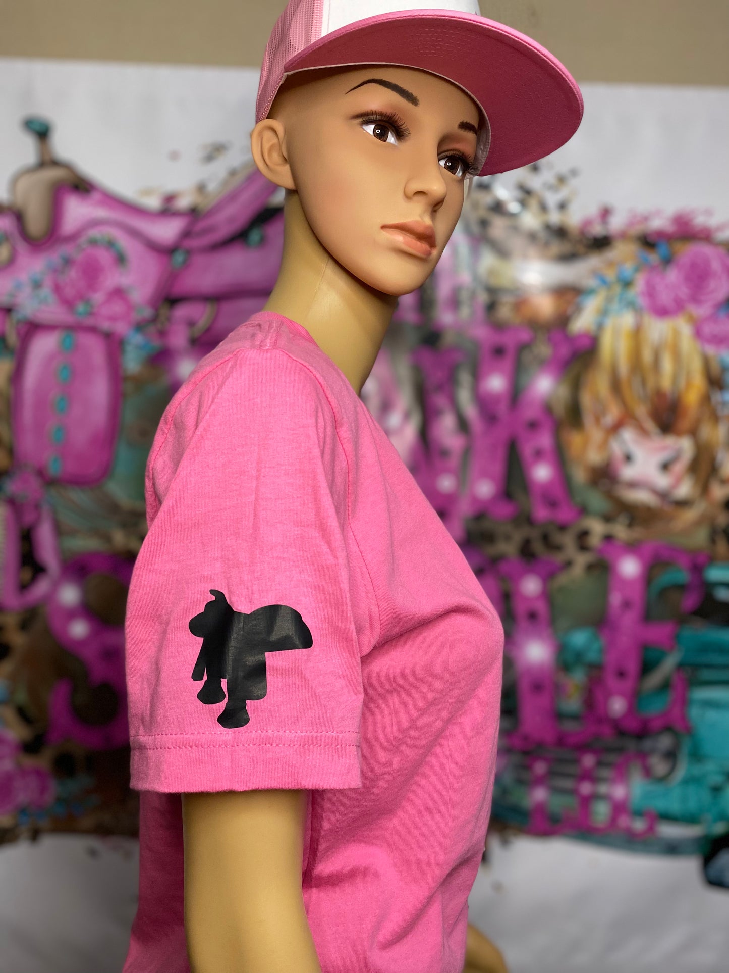 PSC Pink Tee with black lettering