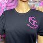 PSC BLACK TEE with PINK