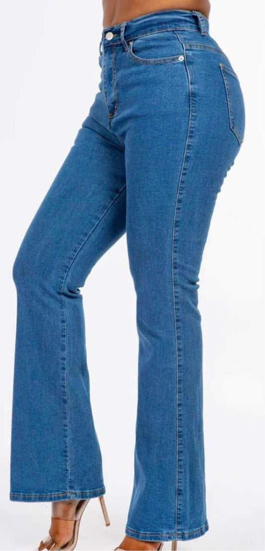 EXTREME STRETCH HIGH WAISTED FLARE JEAN