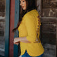 Mustard Shredded Back Top