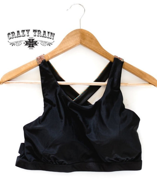 SADDLE STRAP SWIM TOP