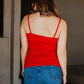 RED ASYMMETRICAL TANK