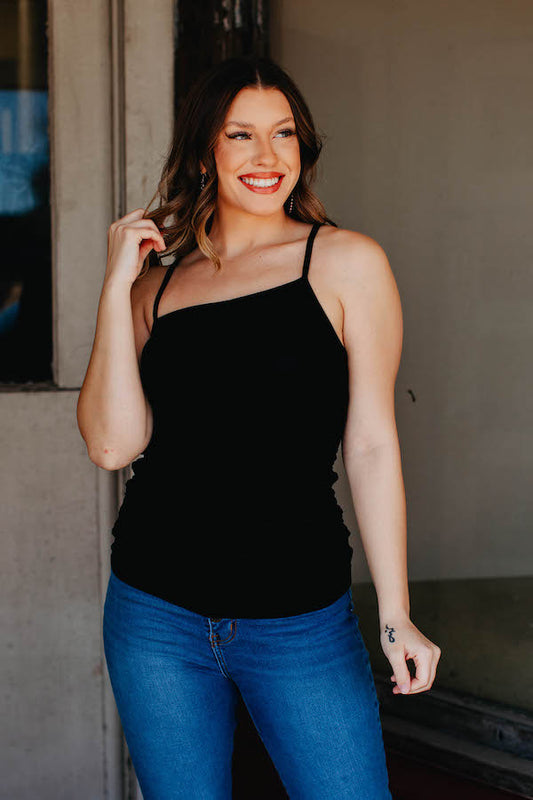 BLACK ASYMMETRICAL TANK