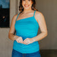 TURQUOISE ASYMMETRICAL TANK