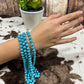 Blue Long Beaded Necklace