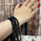 BLACK BEADED NECKLACE