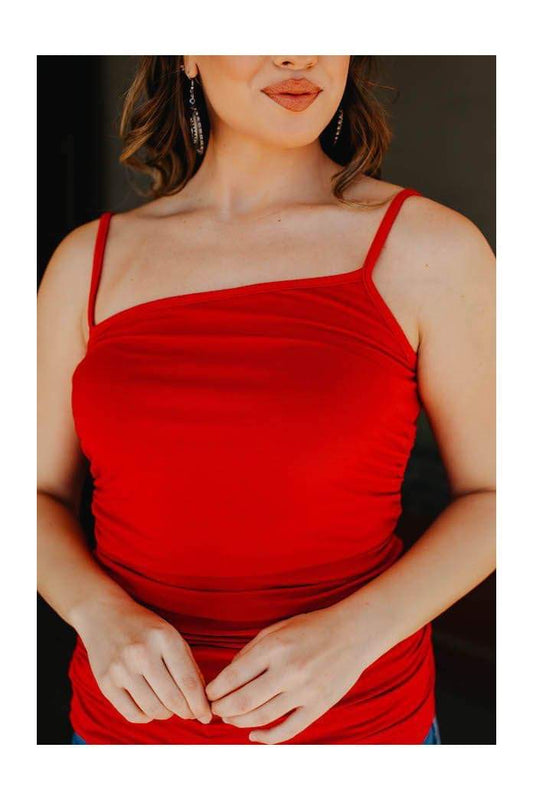RED ASYMMETRICAL TANK