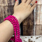 MAGENTA BEADED NECKLACE