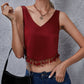 FRINGE HEM CROP TOP