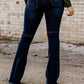 DARK WASH FLARE LEG JEANS